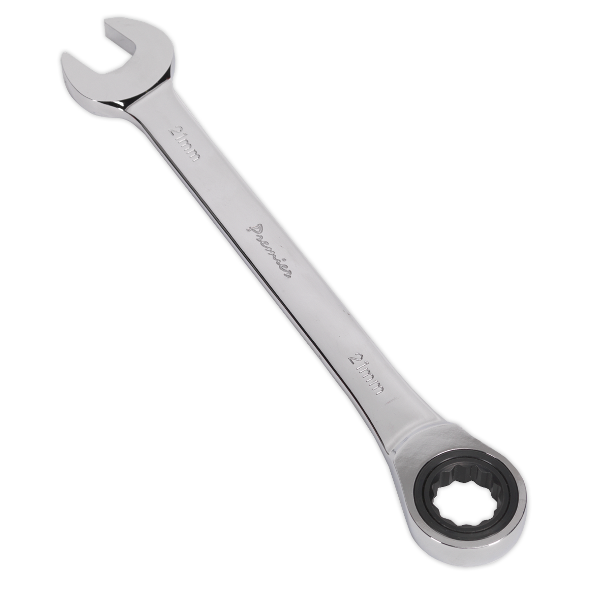 Sealey Ratchet Combination Spanner 72 Teeth Chrome Vanadium Steel 21mm RCW21