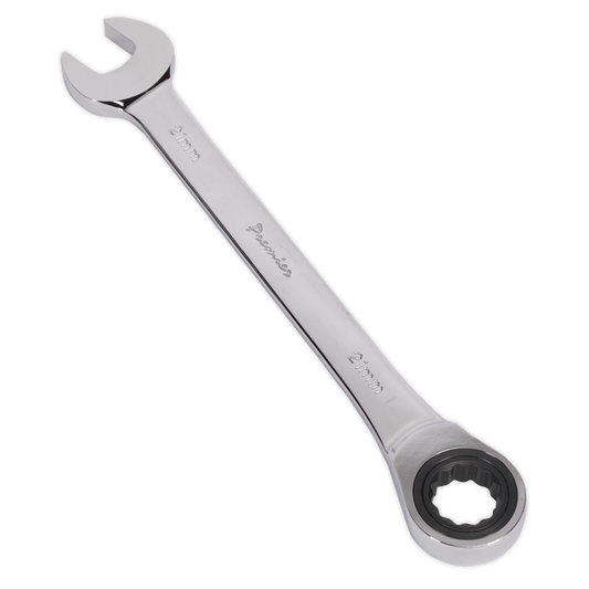 Sealey Ratchet Combination Spanner 72 Teeth Chrome Vanadium Steel 21mm RCW21