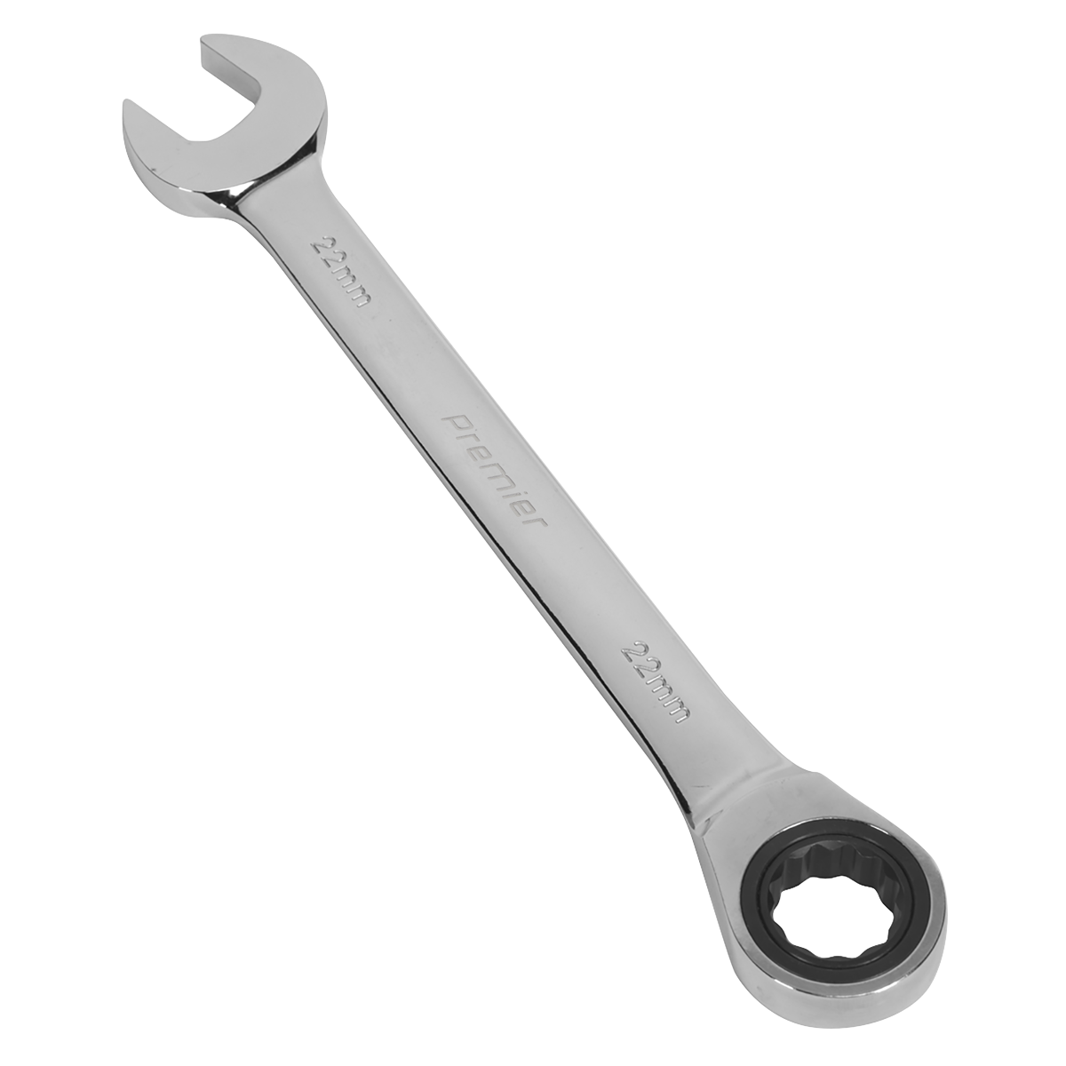 Sealey Ratchet Combination Spanner 72 Teeth Chrome Vanadium Steel 22mm RCW22