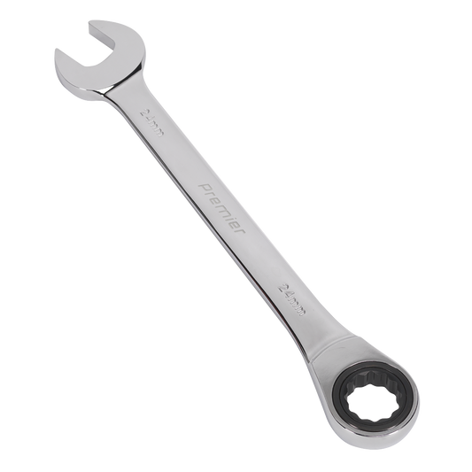 Sealey Ratchet Combination Spanner 72 Teeth Chrome Vanadium Steel 24mm RCW24