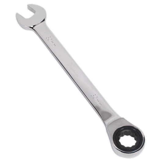 Sealey Ratchet Combination Spanner 72 Teeth Chrome Vanadium Steel 30mm RCW30