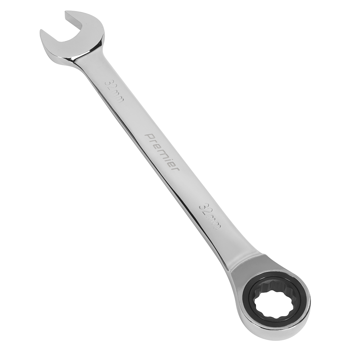 Sealey Ratchet Combination Spanner 72 Teeth Chrome Vanadium Steel 32mm RCW32