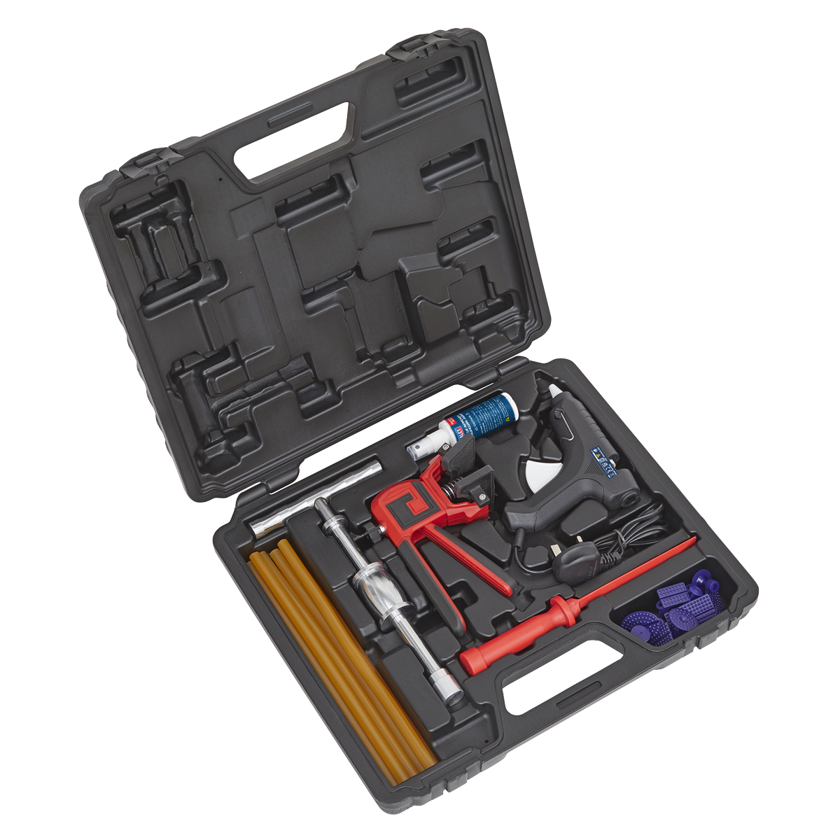 Sealey Hot Glue Paintless Dent Repair Kit With Glue Removal Spray 230V RE105