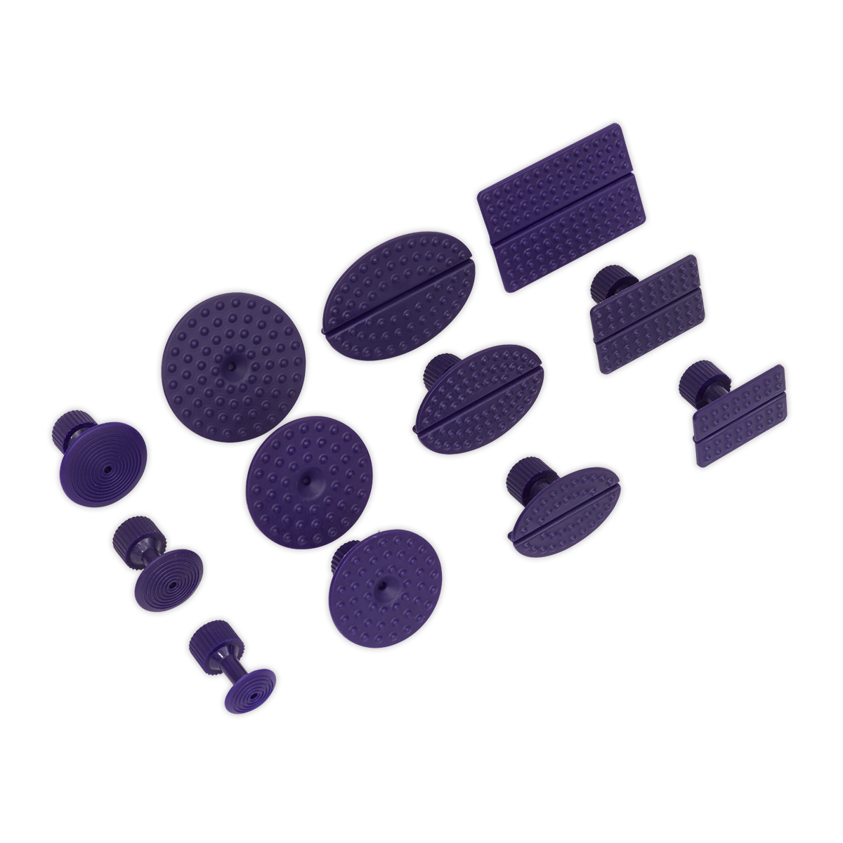 Sealey PDR Dent Repair Tabs Circle Oval & Rectangle Shape Pack of 12 Pcs RE105/1