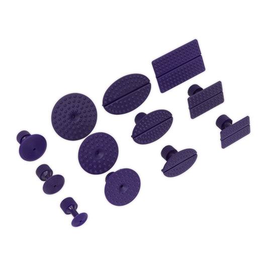 Sealey PDR Dent Repair Tabs Circle Oval & Rectangle Shape Pack of 12 Pcs RE105/1