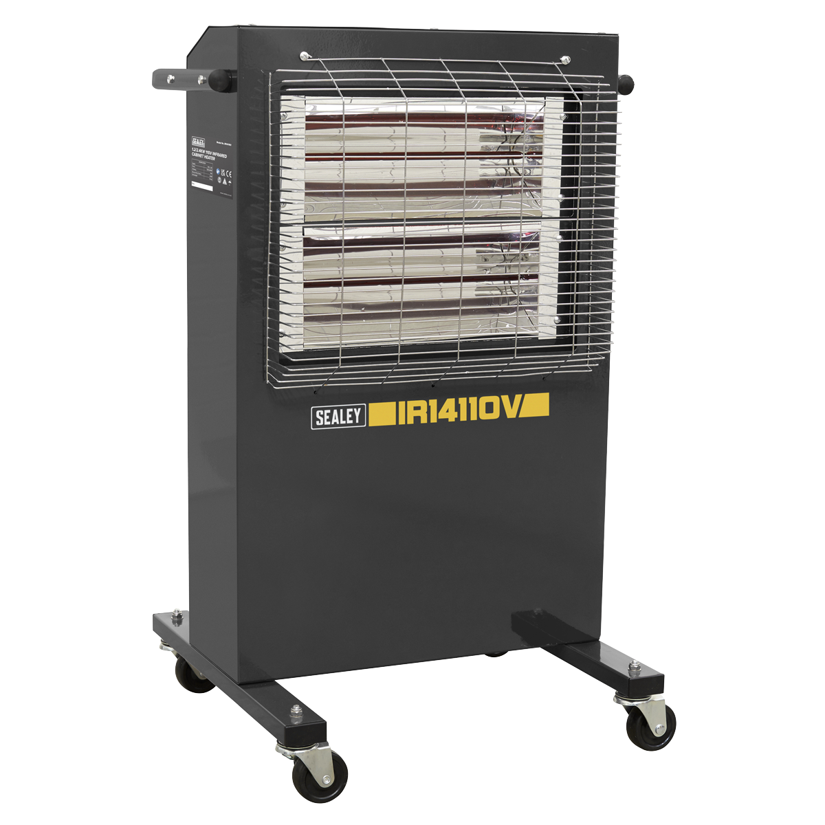 Sealey Infrared Cabinet Heater 1.2/2.4kW 110V Programmable Easy Rolling IR14110V