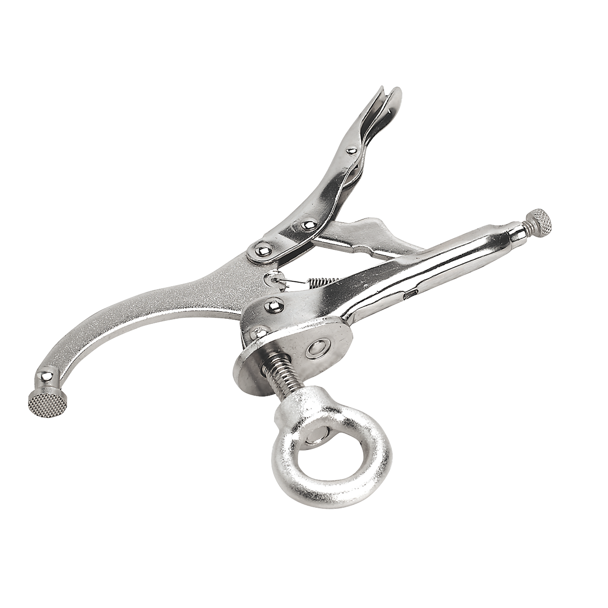 Sealey Drilling Machine Work Grip Clamp Easy-to-Use 230mm - Silver AK214