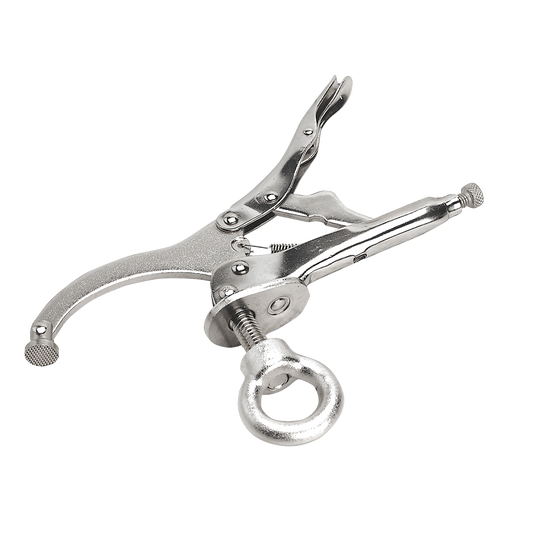 Sealey Drilling Machine Work Grip Clamp Easy-to-Use 230mm - Silver AK214