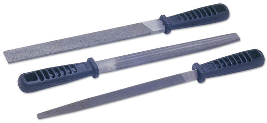 LASER 1315 3-Piece 8" File Set Flat Half-Round Triangular High Carbon Steel