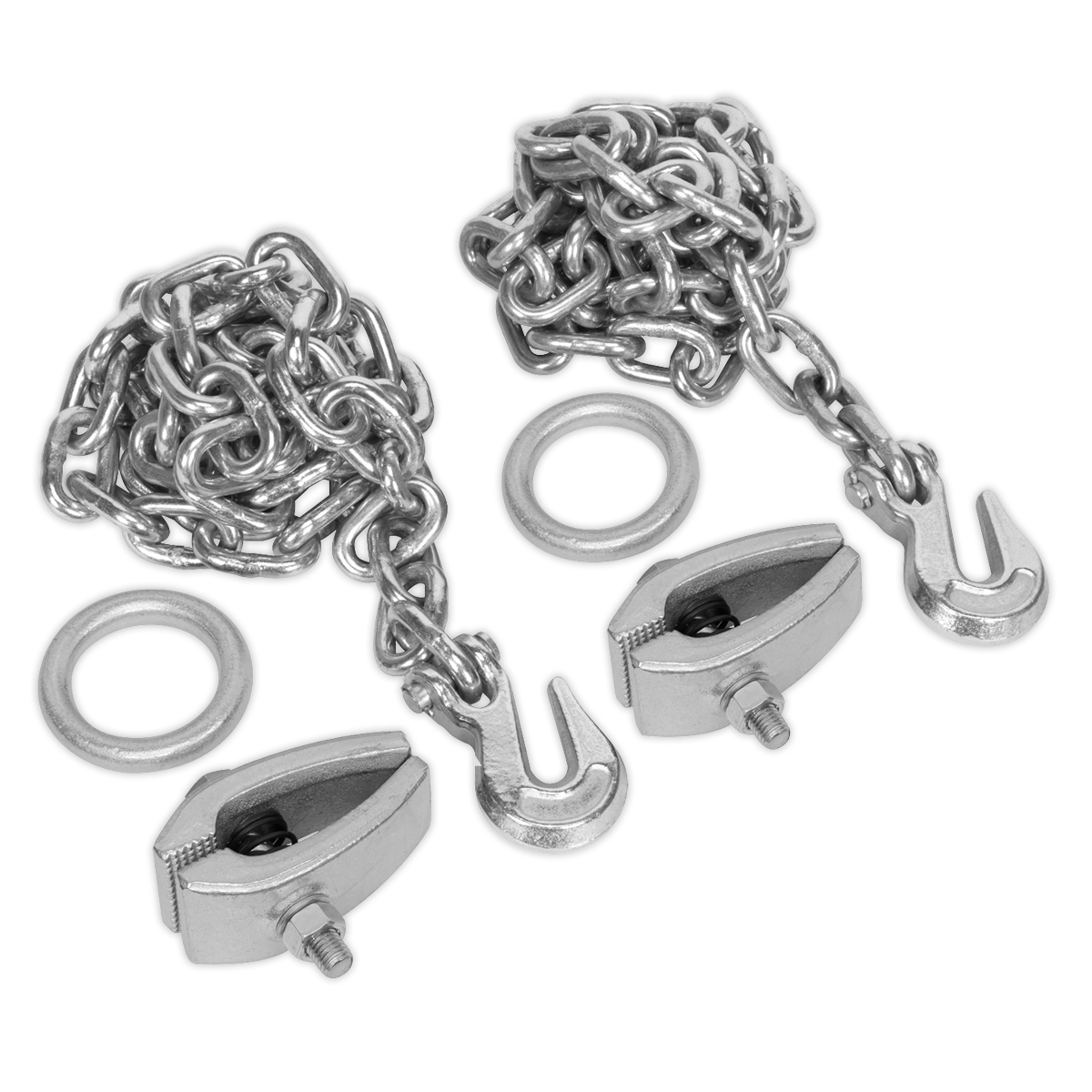 Sealey Chain Kit 2 Pieces 2m Chains 2 Clamps For RE91/5 Pull Ram RE91/5/CK