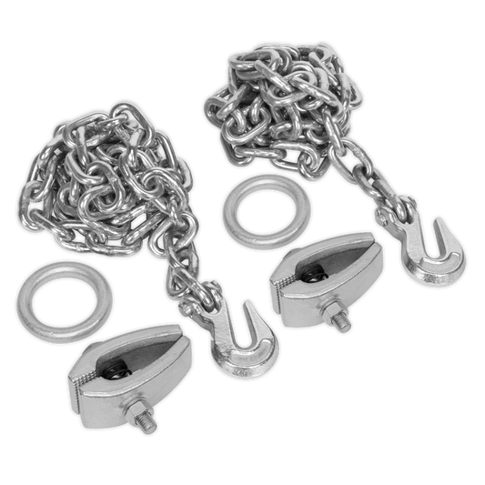 Sealey Chain Kit 2 Pieces 2m Chains 2 Clamps For RE91/5 Pull Ram RE91/5/CK