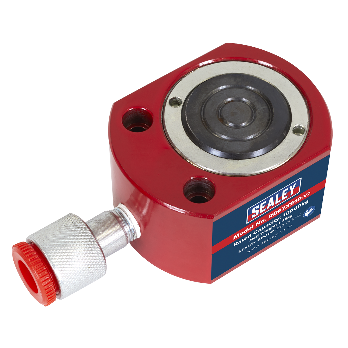Sealey Push Ram Short 10 Tonne Capacity 54mm Height Garage Workshop RE97XS10