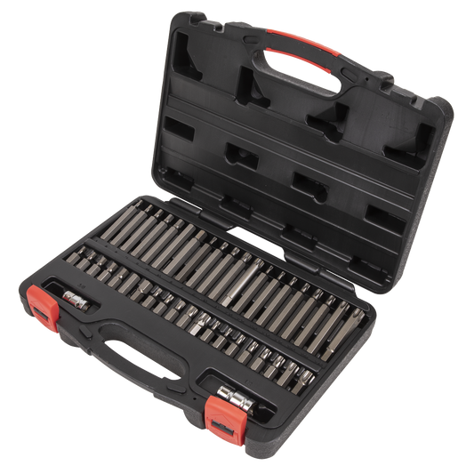Sealey 42pc 3/8" & 1/2" Square Drive TRX-Star Hex Spline Bit Set AK21942P