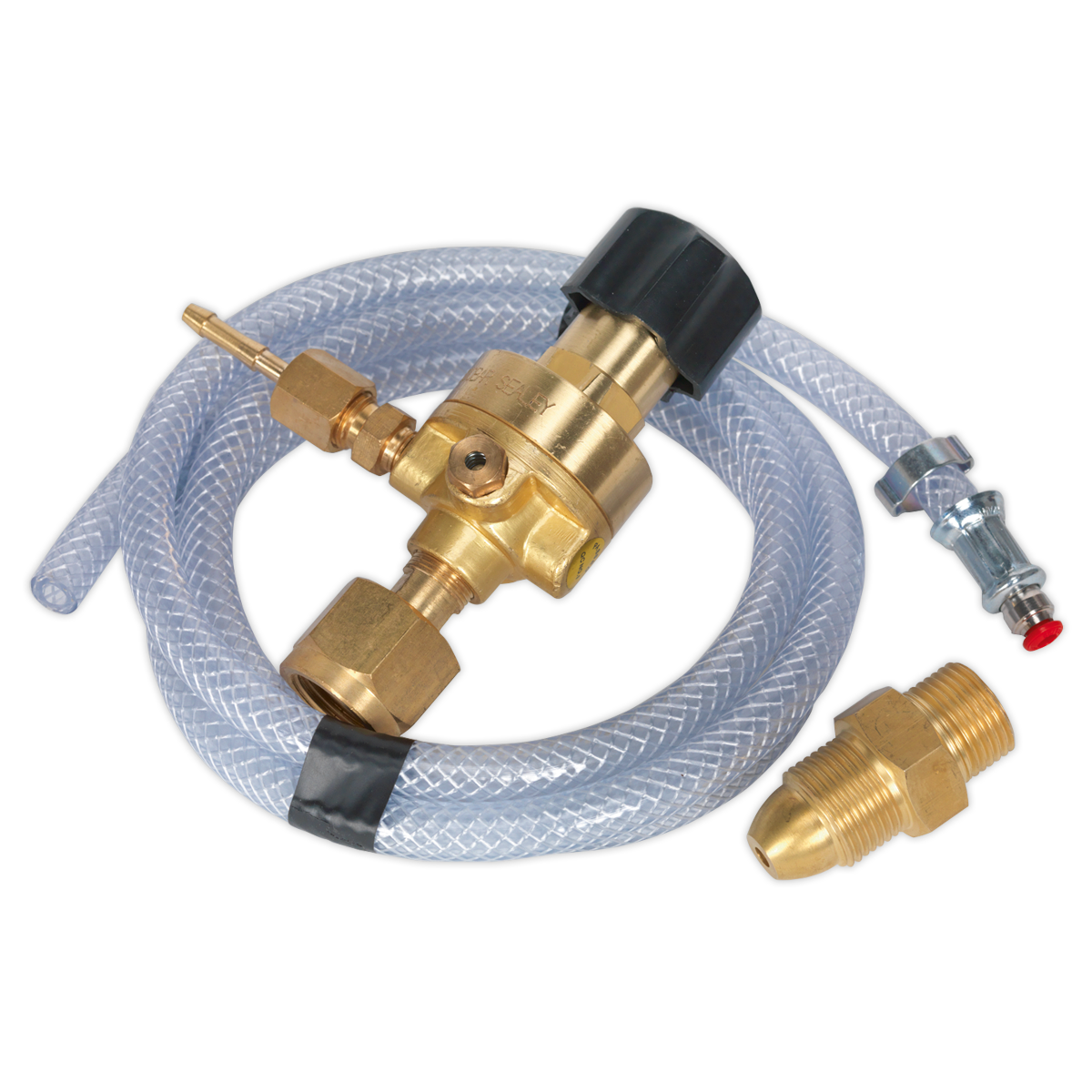Sealey Industrial MIG Gas Regulator Kit REG/MZ Regulator 4mm Hose REG/KIT/MZ