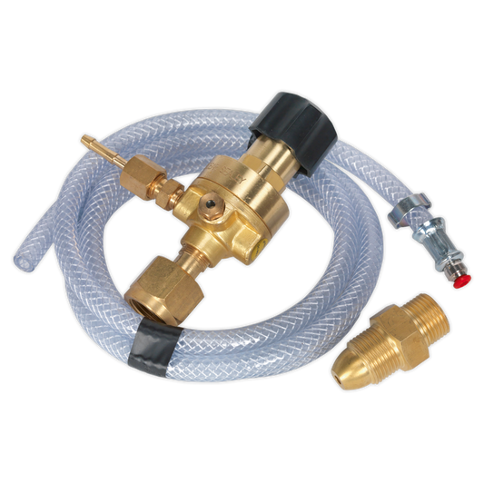 Sealey Industrial MIG Gas Regulator Kit REG/MZ Regulator 4mm Hose REG/KIT/MZ