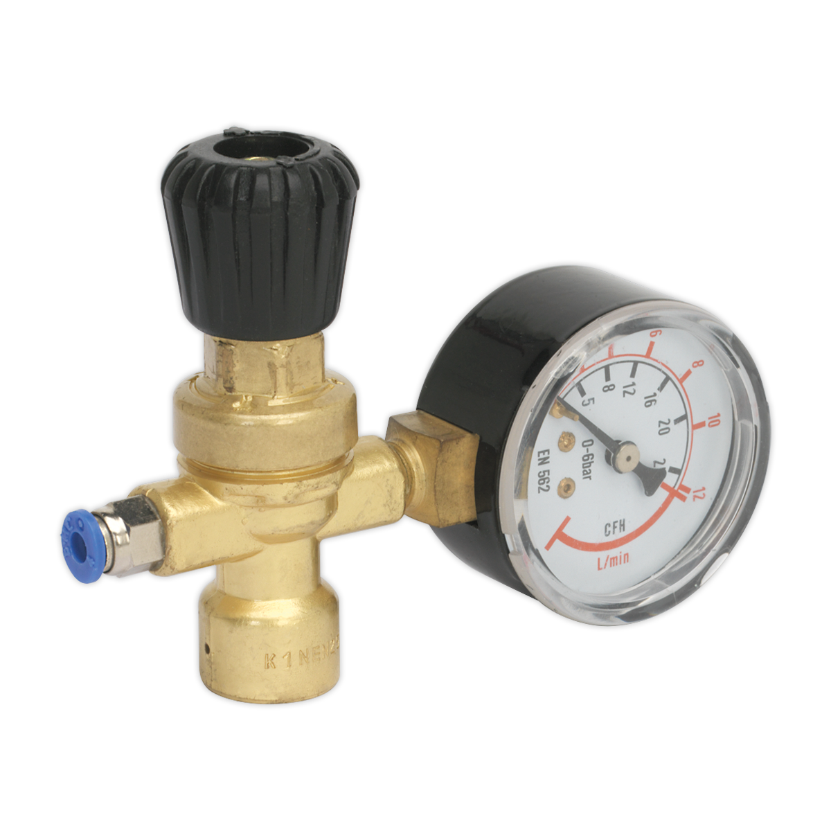 Sealey Industrial MIG Gas Regulator Disposable Cylinder 1 Gauge 110 Bar REG/MMG
