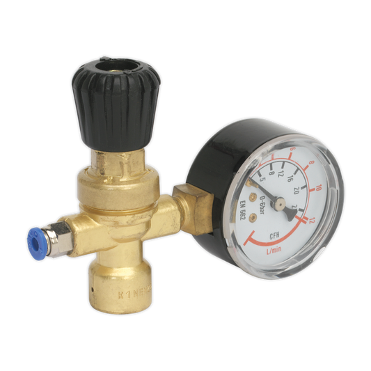 Sealey Industrial MIG Gas Regulator Disposable Cylinder 1 Gauge 110 Bar REG/MMG