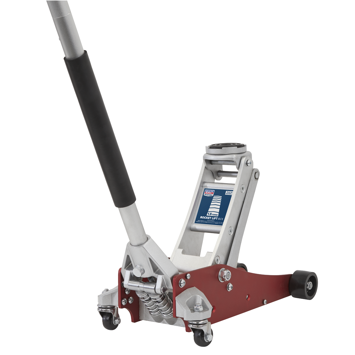 Sealey Trolley Jack 1.5 Tonne Low Entry Aluminium With Rocket Lift RJA1550