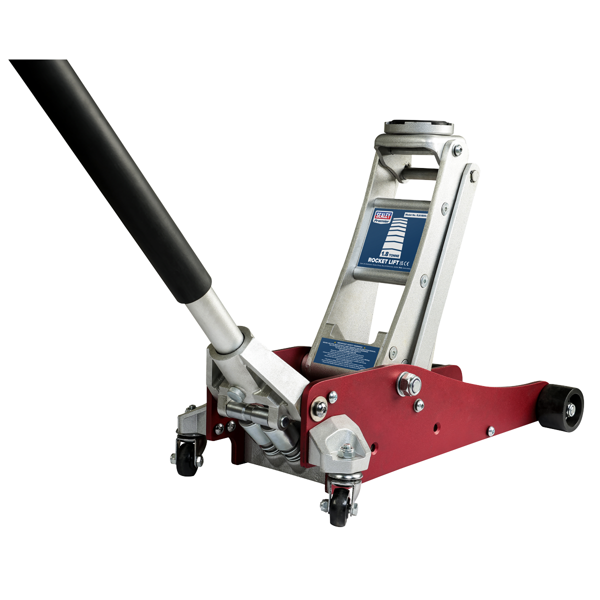 Premier Low Profile Trolley Jack With Rocket Lift 1.8 Tonne Low Entry RJA1800