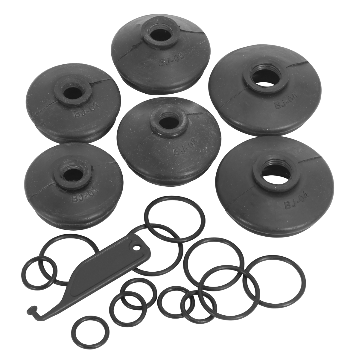 Sealey Multipurpose Ball Joint Dust Covers - Car Pack Of 6 Assorted RJC01
