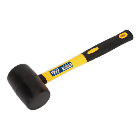 Sealey Rubber Mallet Fibreglass Shaft Daily Professional Use 1lb 0.45kg RMB100