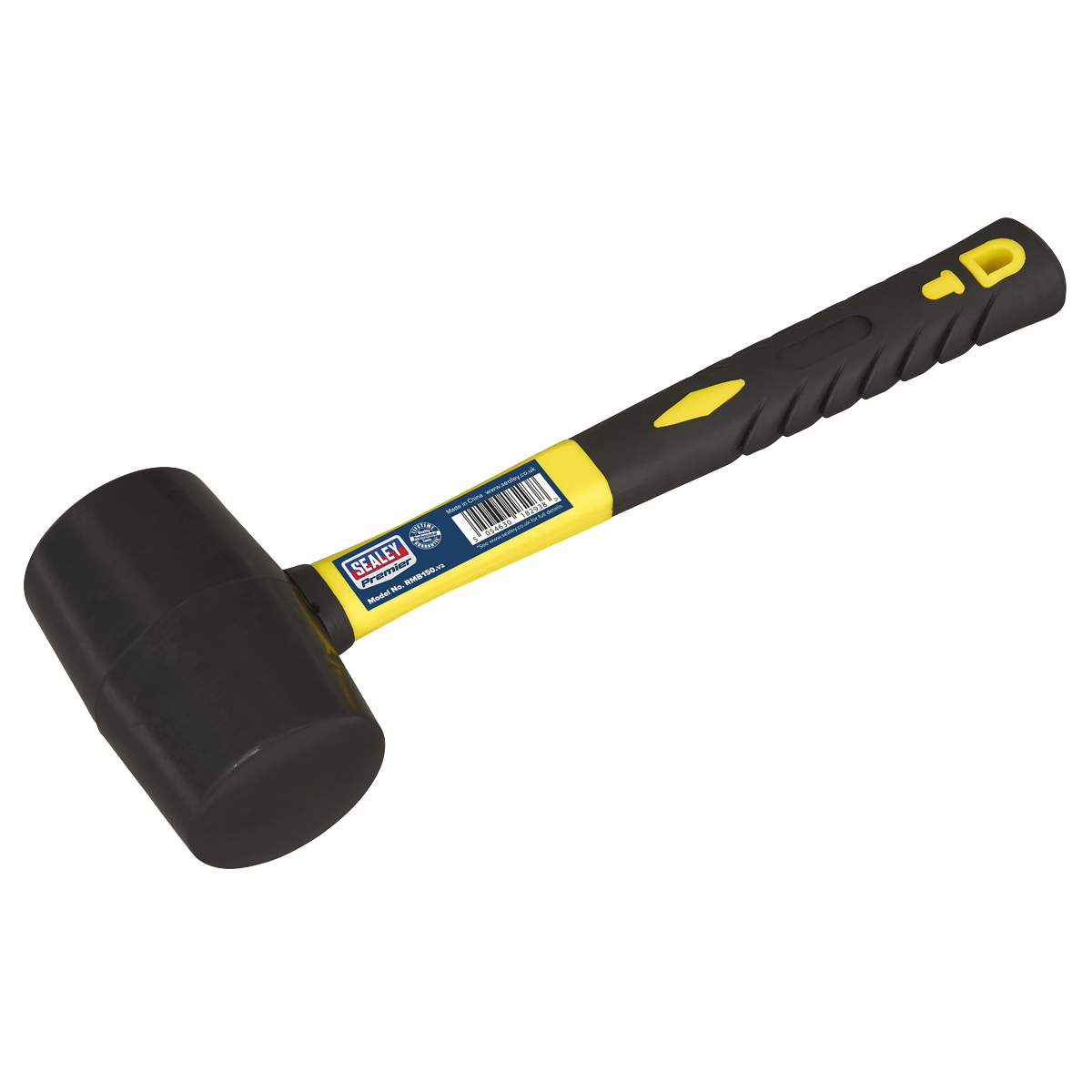 Sealey Rubber Mallet Fibreglass Shaft Daily Professional Use 1.5lb 0.68kg RMB150