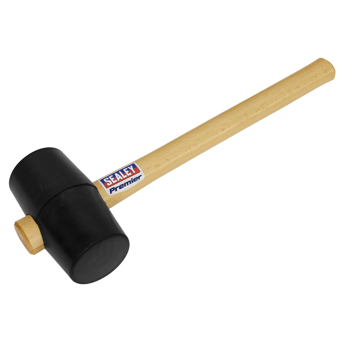 Sealey Rubber Mallet For Daily Professional Use 1.75lb - Black/Wooden RMB175