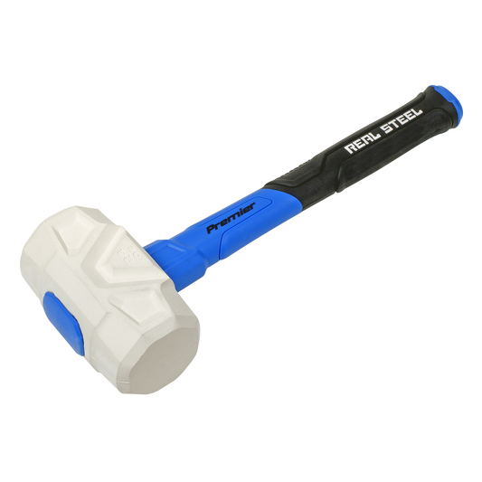 Sealey Rubber Mallet With Fibreglass Shaft 24oz Textured Rubber Grip RMG24