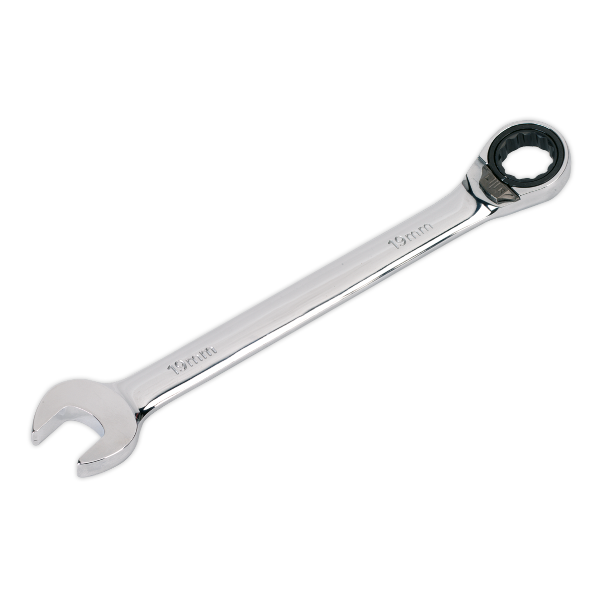 Sealey Reversible Ratchet Combination Spanner Chrome Vanadium Steel 19mm RRCW19