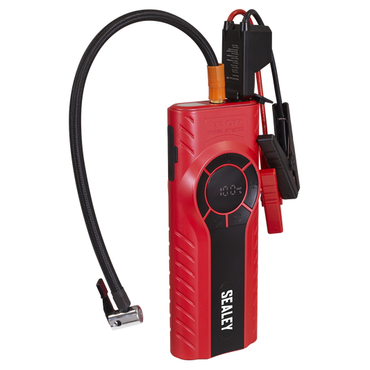 Sealey RoadStart 12V Jump Starter & Tyre Inflator 1200A Compact Lighweight