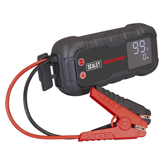 Sealey RoadStart 12V Jump Starter Power Pack 2000A Compact Lighweight Li-Ion