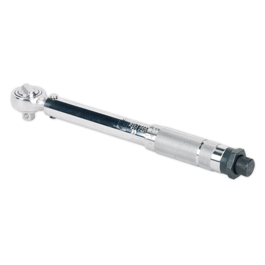 Sealey Micrometer Torque Wrench Ratchet Head 3/8" Drive Chrome Plated AK223