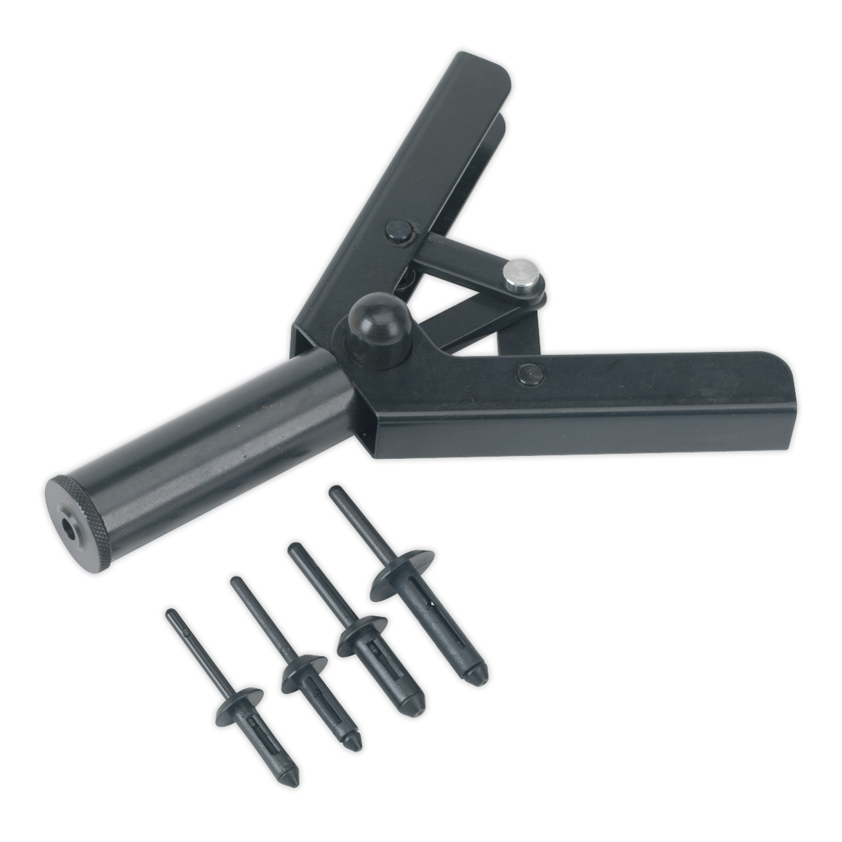 Sealey Plastic Rivet Insertion Tool Universal Nose Piece One-Handed RT001