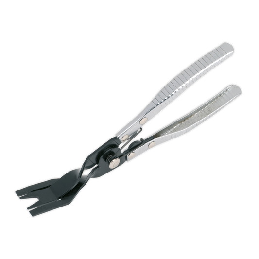 Sealey Trim Clip Removal Spring Loaded Pliers 240mm - Black/Silver RT004