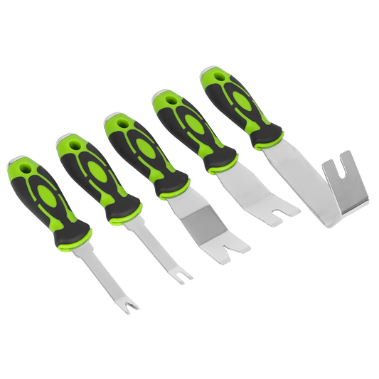 Sealey Door Panel & Trim Clip Removal Tool Set U & V-Profile Tips 5 Pieces RT006