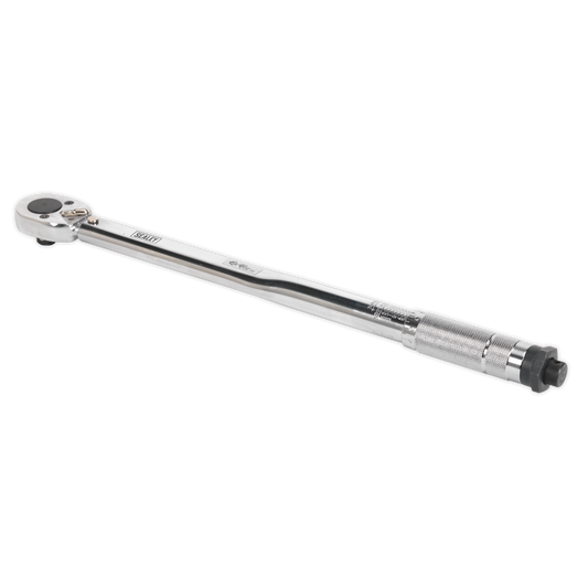 Sealey Micrometer Torque Wrench Ratchet Head 1/2" Drive Chrome Plated AK224