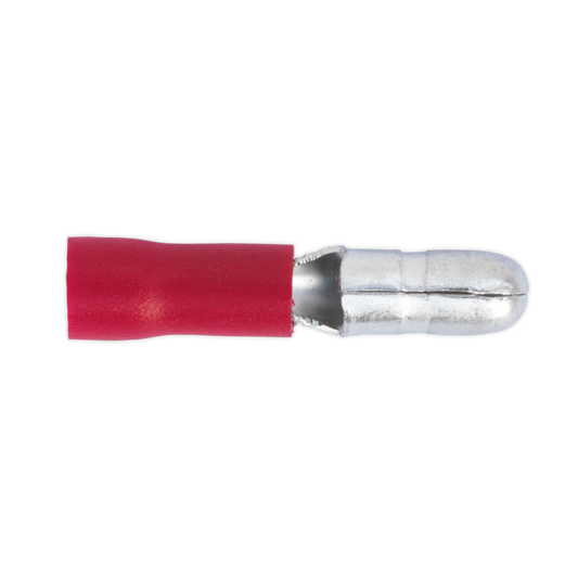 Sealey Bullet Terminal 4mm Male Electrical Red 22-18 AWG Connector 100PK RT11