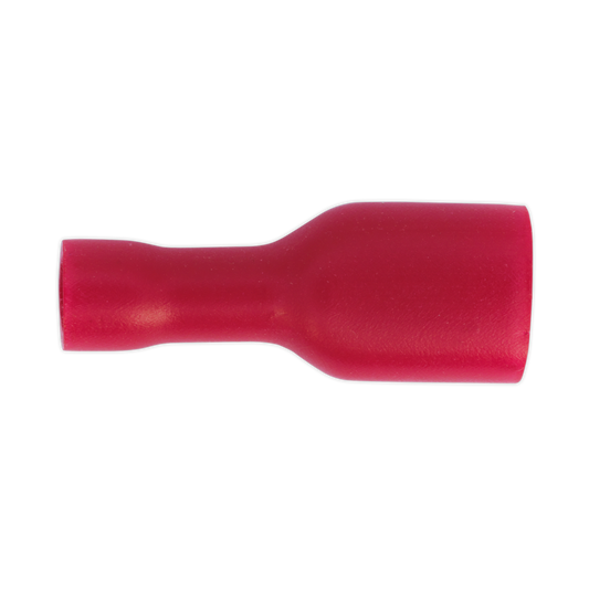 Sealey Fully Insulated Terminal 6.3mm Female Electrical Red Pack of 100 Pcs RT16