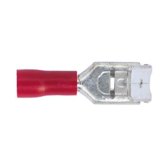 Sealey Piggy Back Wire Terminal 6.3mm Electrical Red 22-18 AWG Pack of 100 RT17
