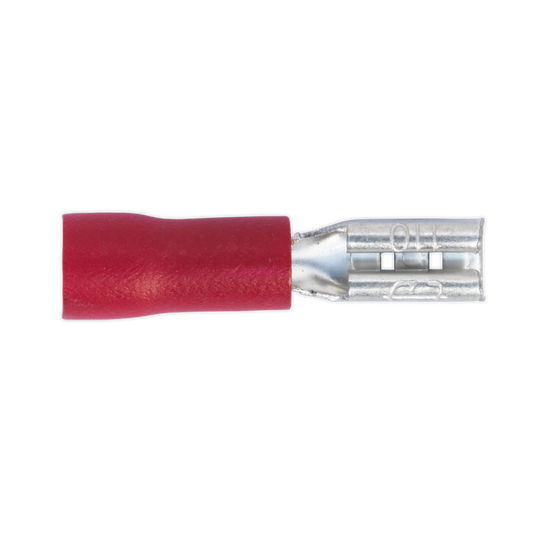 Sealey Push On Wire Terminal 2.8mm Female Electrical Red Pack of 100 Pieces RT19