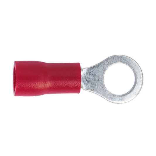 Sealey Easy Entry Ring Wire Terminal 5.3mm 2BA Electrical Red Pack of 100 RT25