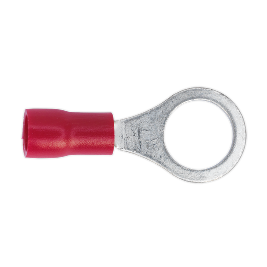 Sealey Easy Entry Ring Wire Terminal 8.4mm Electrical Red Pack of 100 Pcs RT27