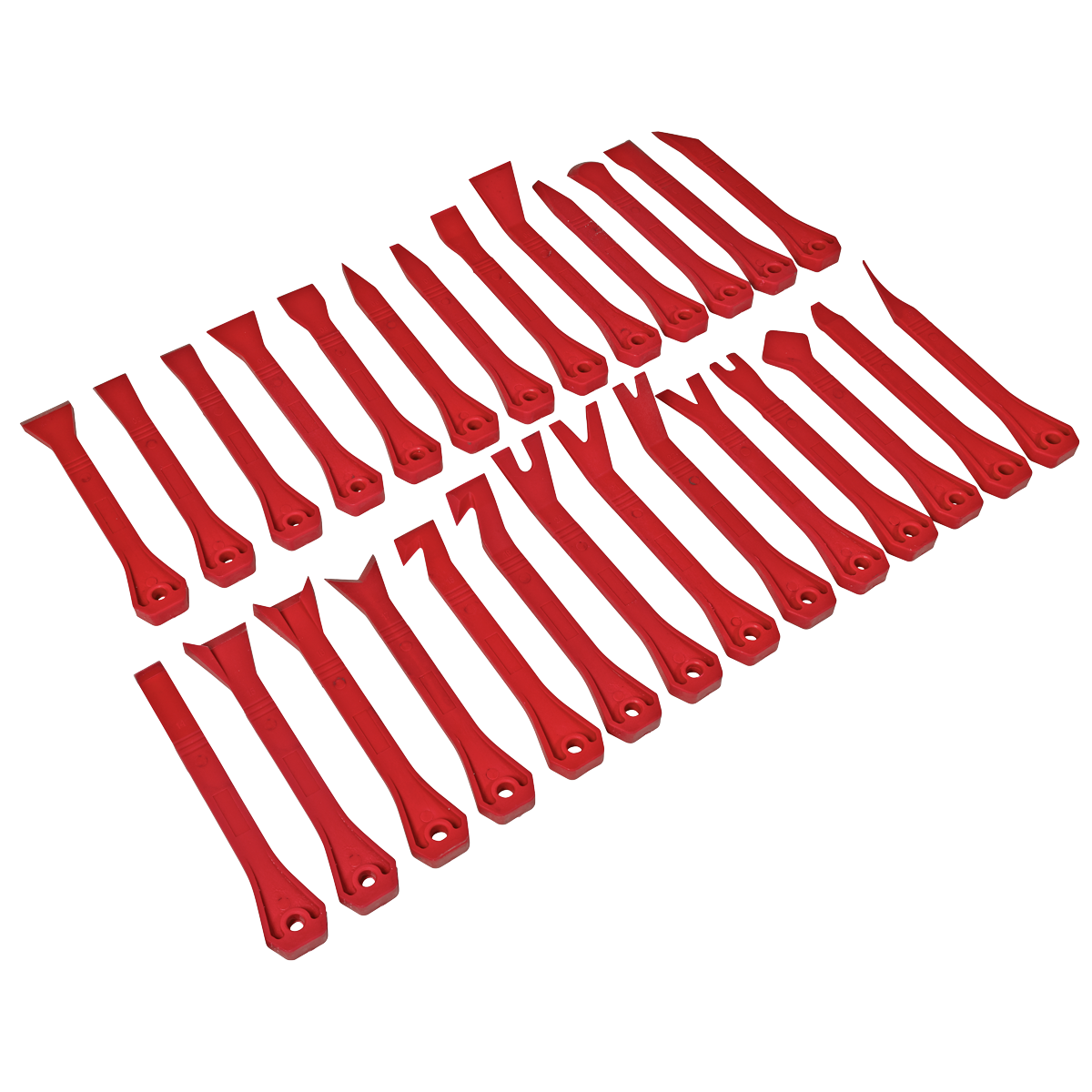 Sealey Trim/Panel Clip Tool Set From Resilient Nylon 27 Pieces Red RT27KIT