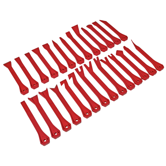 Sealey Trim/Panel Clip Tool Set From Resilient Nylon 27 Pieces Red RT27KIT