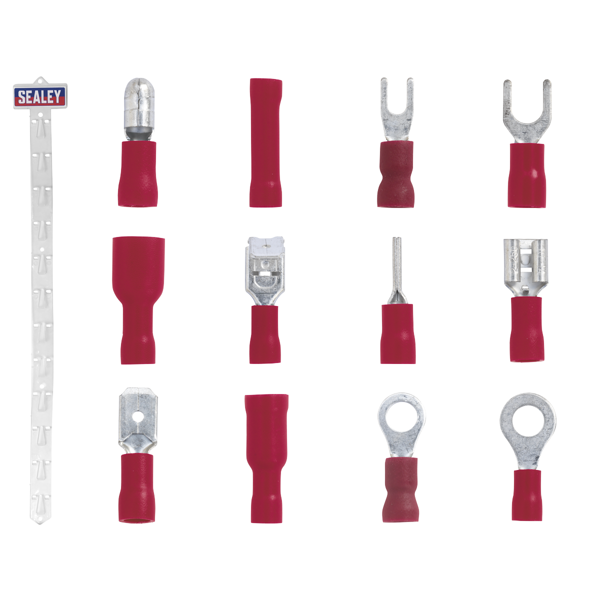Sealey Clip Strip Deal - Red Electrical Terminals 6.3mm 3.3mm 4mm 5.3mm RTSET