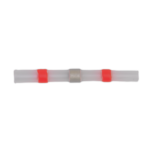 Sealey Heat Shrink Butt Connector Solder 22-18 AWG Red Pack of 25 Pieces RTSSB25