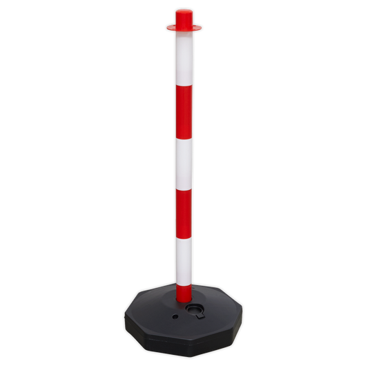 Sealey Highly Visible Red/White Post With Base Suitable For RWPBKIT RWPB01