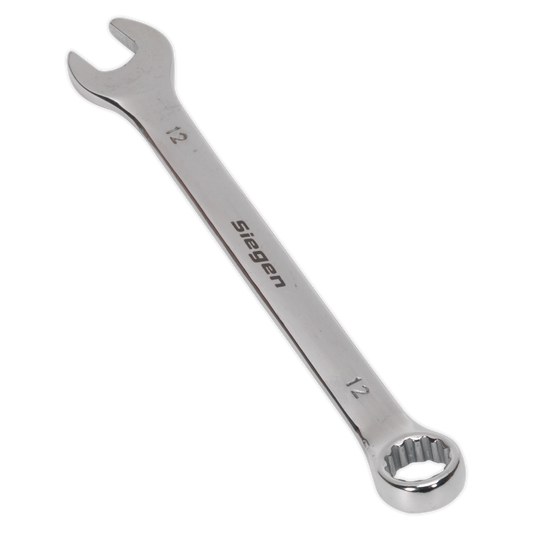 Sealey WallDrive Combi Spanner Chrome Vanadium Steel Polished Finish 12mm S01012
