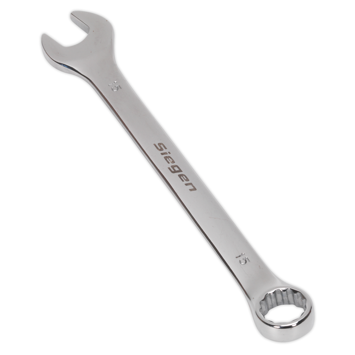 Sealey WallDrive Combi Spanner Chrome Vanadium Steel Polished Finish 15mm S01015