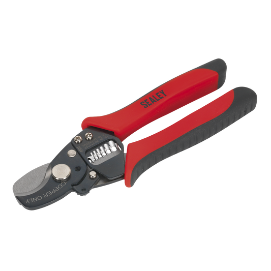 Sealey Wire Stripping & Cutting Pliers Soft Grip Handles & Safety Lock AK2266